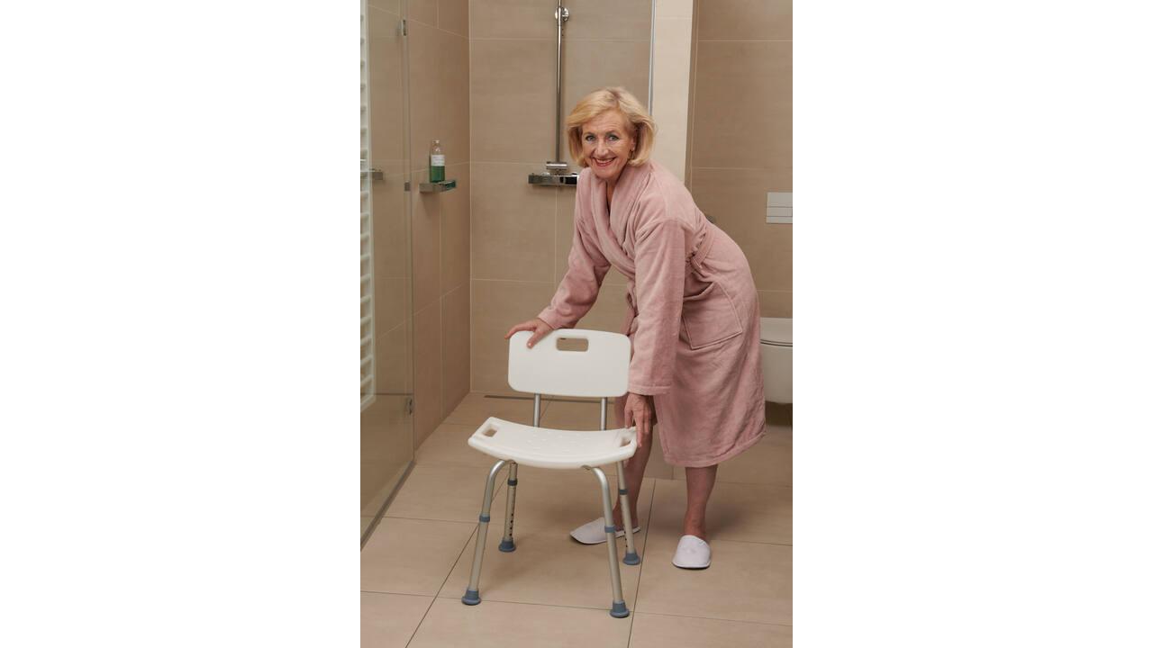 SecuCare Douchestoel BASIC met rugleuning