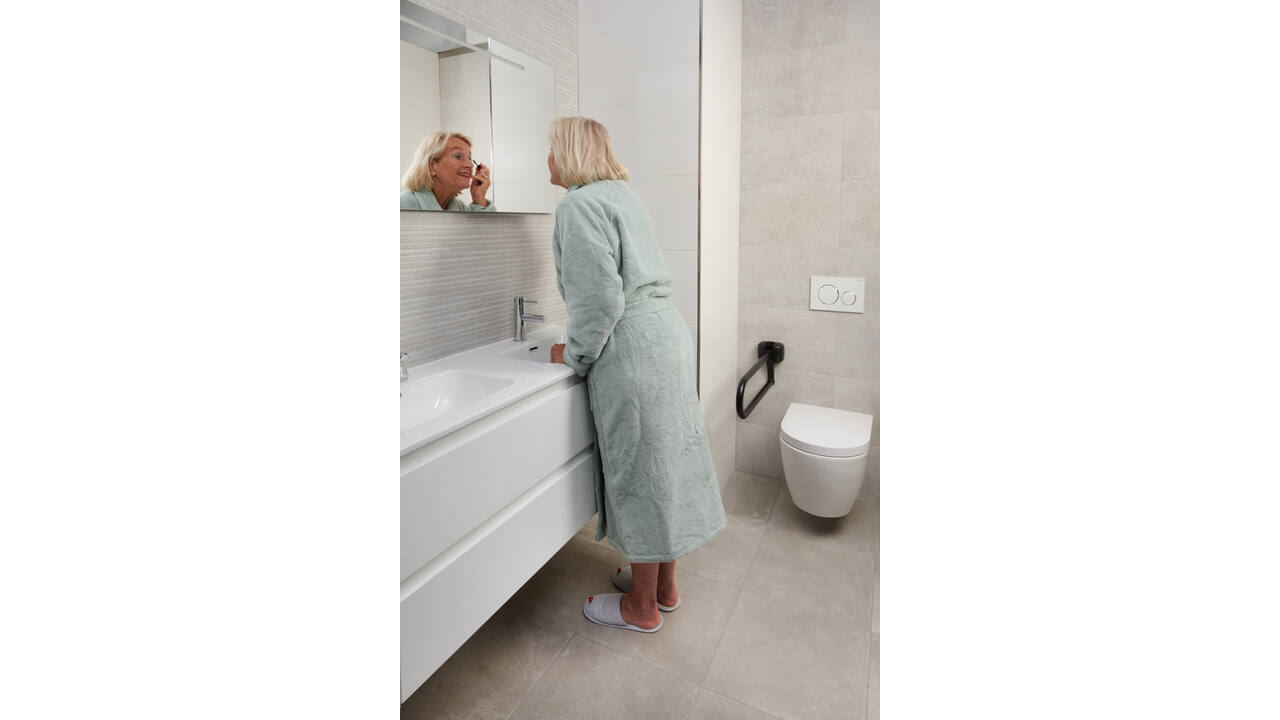 SecuCare Toiletbeugel opklapbaar Premium Zwart, 70cm