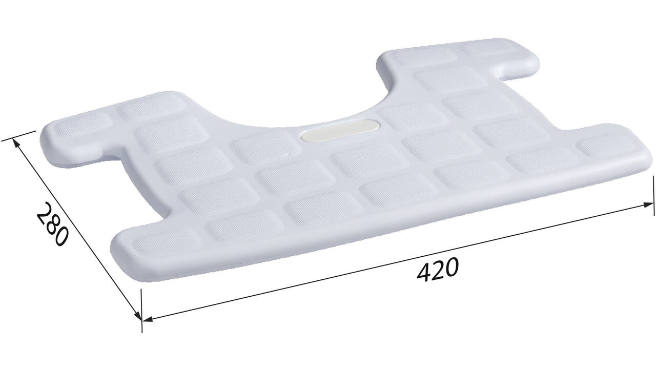 SecuCare Douchestoel Quattro uitsparing comfort kussen blauw