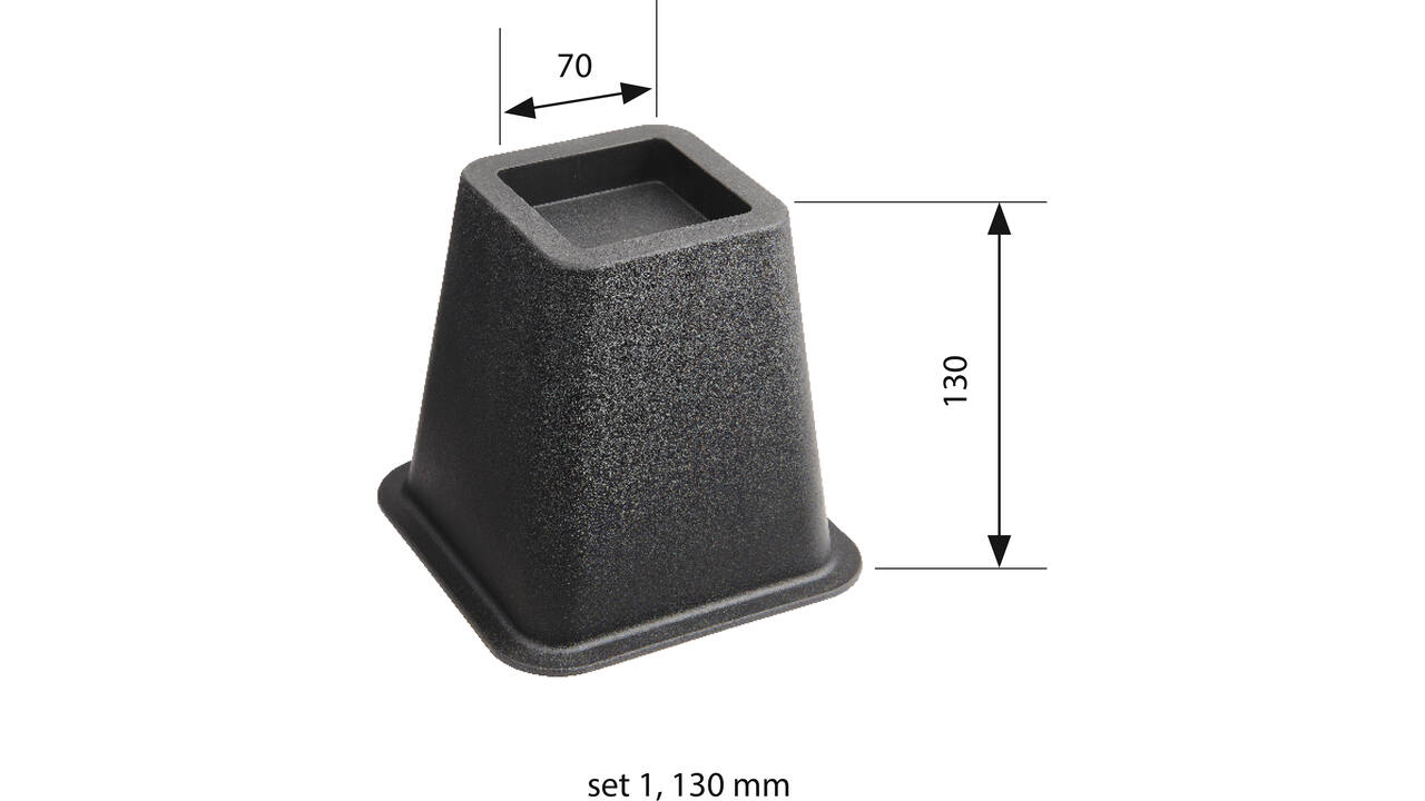 SecuCare Bed / Meubelverhoger 13cm zwart