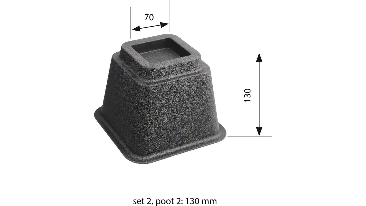 SecuCare Bed / Meubelverhoger 8 / 13 / 21cm zwart