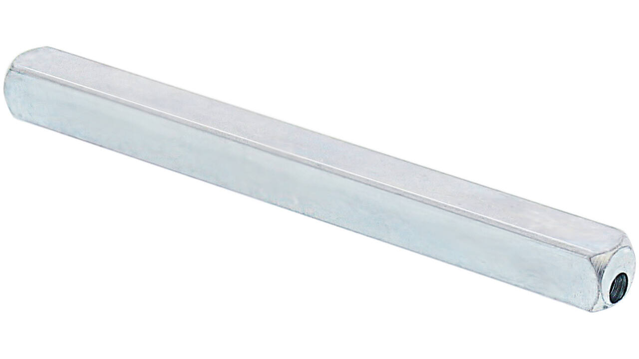 P+E krukstift gegalvaniseerd lengte is 120mm voor 2 gatdeel deurkrukken 8mm te koppelen. Deze stift is geschikt voor deur- en beslagdikte van minimaal 50mm tot maximaal 90mm.
