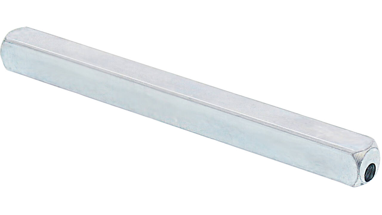 P+E krukstift gegalvaniseerd lengte is 160mm voor 2 gatdeel deurkrukken 8mm te koppelen. Deze stift is geschikt voor deur- en beslagdikte van minimaal 90mm tot maximaal 130mm.