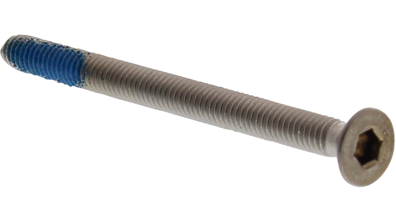 BI6K schroef PK RVS A4  dd.52-58mm voor FLush plaatschilden en plaatrozetten met borgmiddel loctite Bi6ksleutel 3.0mm