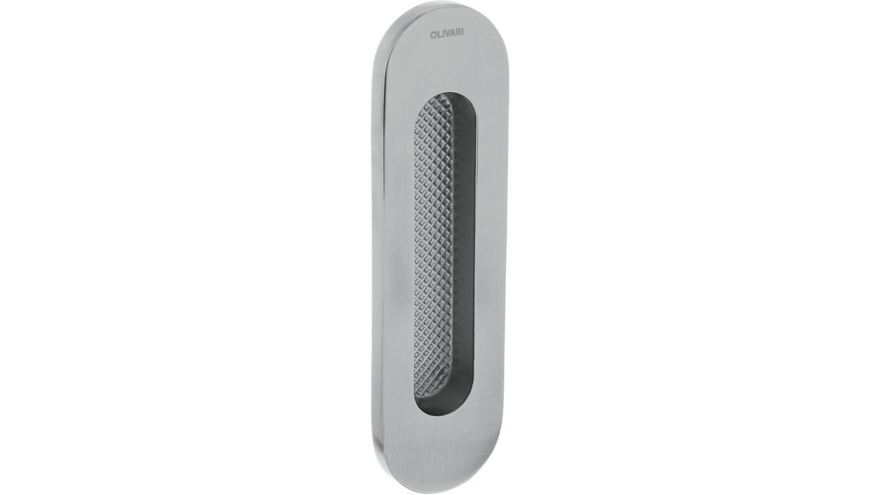 Olivari schuifdeurkom Vico ovaal 128x37mm Chroom mat