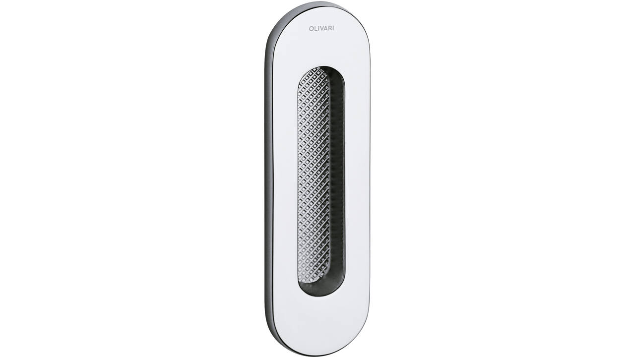 Olivari schuifdeurkom Vico ovaal 128x37mm Chroom