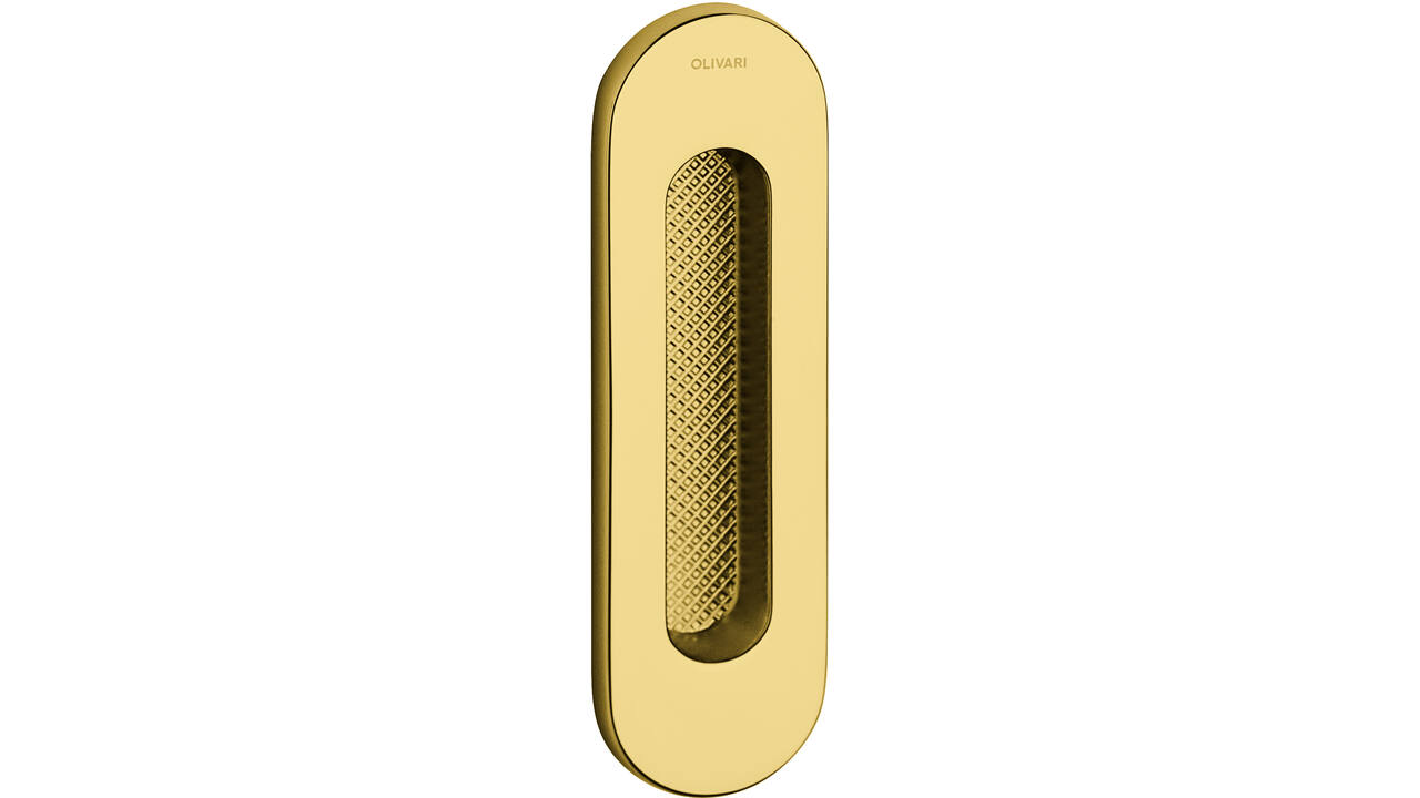 Olivari schuifdeurkom Vico ovaal 128x37mm Messing titaan PVD