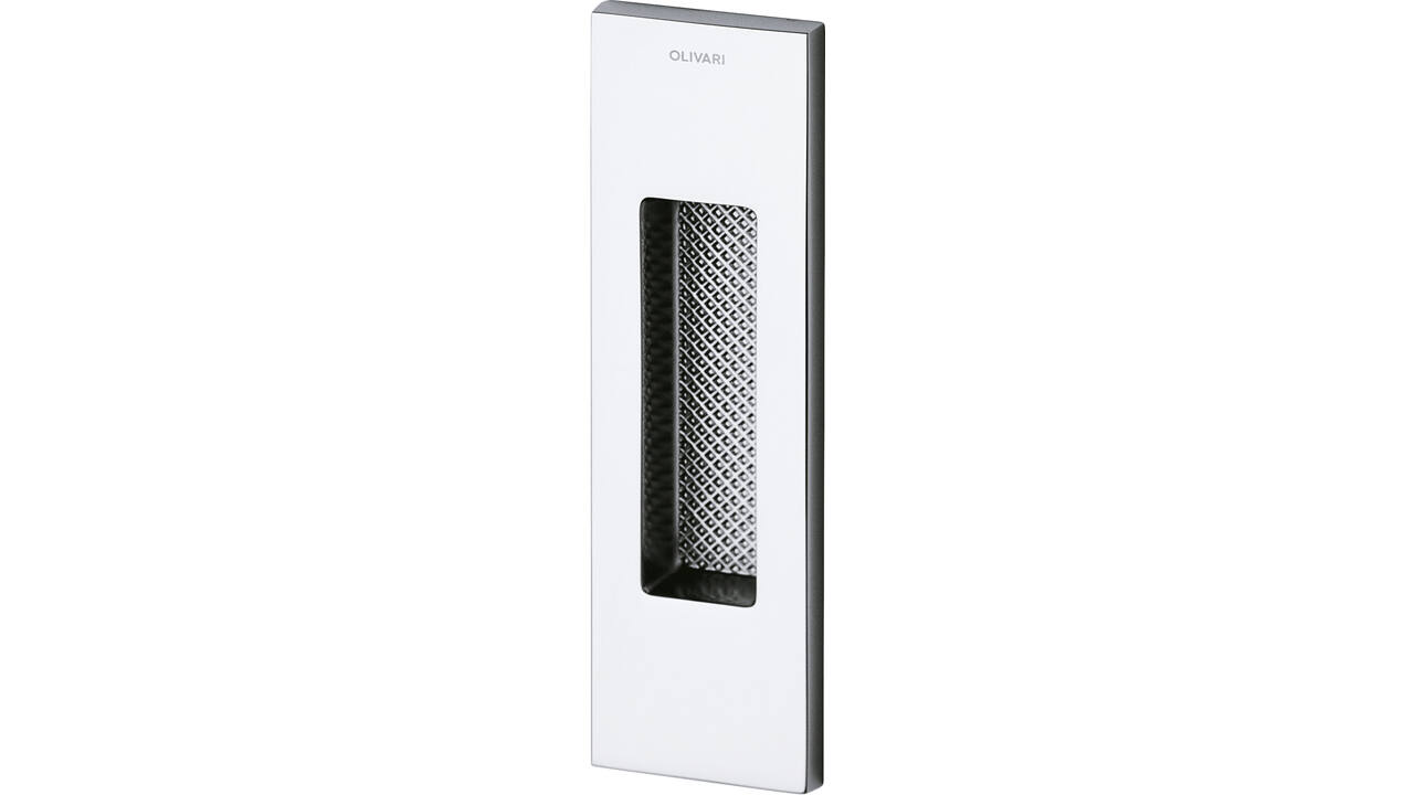 Olivari schuifdeurkom Siro rechthoekig 128x37mm Chroom