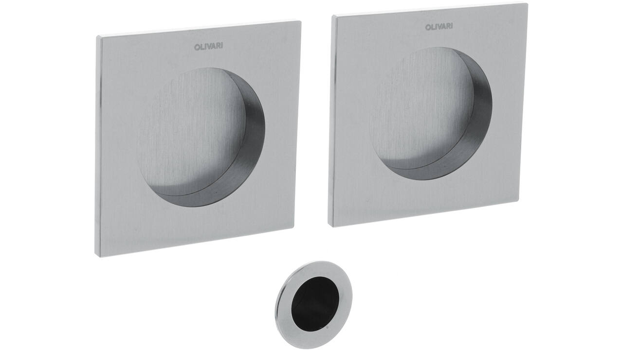 Olivari schuifdeurkom Giotto Q vierkant 42/65mm chroom mat