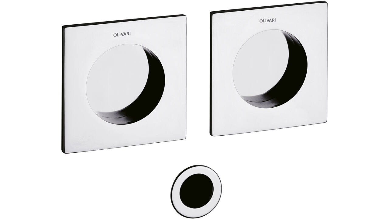 Olivari schuifdeurkom Giotto Q vierkant 42/65mm chroom
