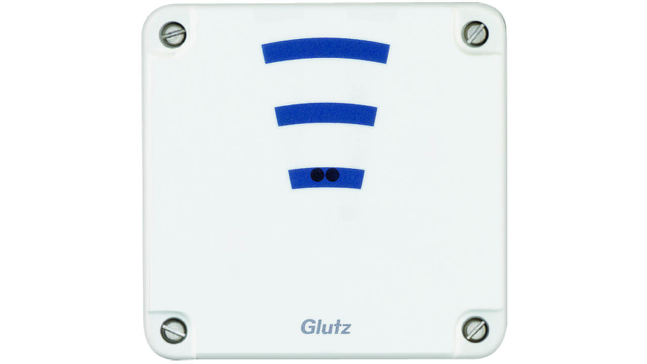 E-Lezer RFID, Batterij voeding, IP 55 buiten inbouw wit