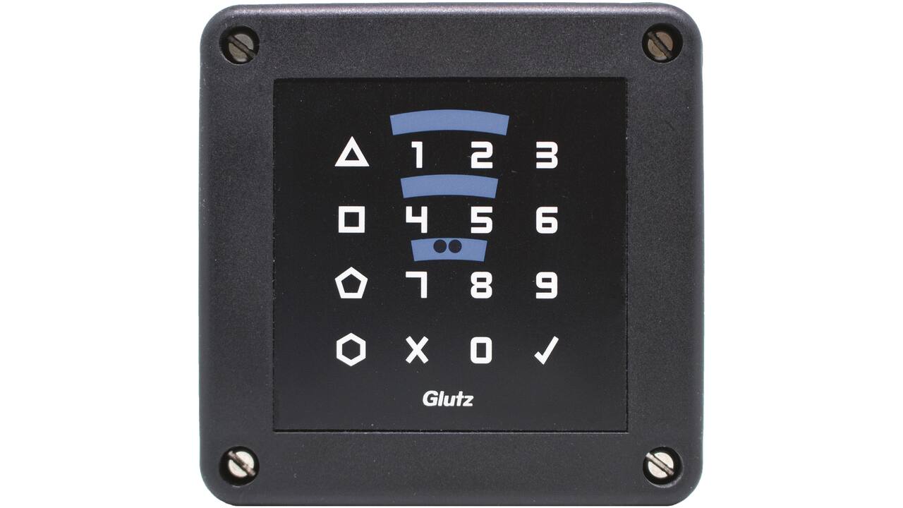 E-lezer RFID/Code buiten IP 55 batterij inbouw  zwart