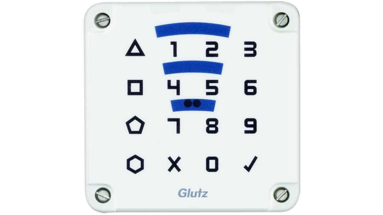 E-lezer RFID/Code buiten IP 55 batterij opbouw  wit