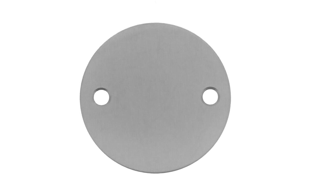 RVS geborsteld blind rozet ø53x2mm gatdeel 4mm