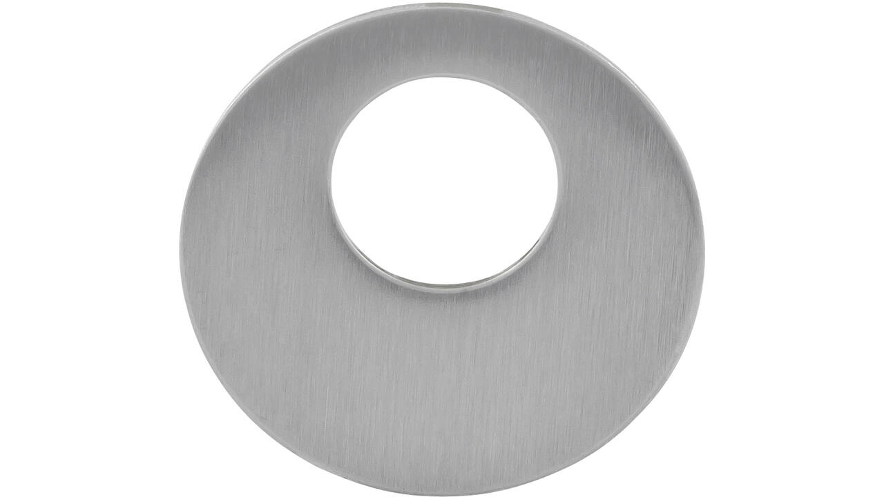 RVS geborsteld cilinderrozet RC ø53x2mm met draadbus M4