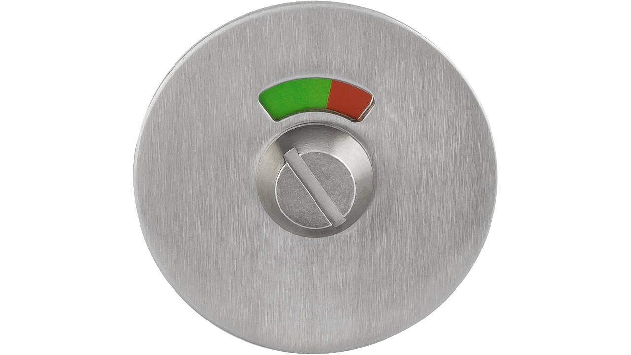 RVS geborsteld rozet rood/groen WC ø53x2mm met draadbus M4