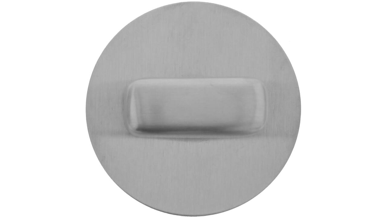 RVS geborsteld rozet WC knopje ø53x2mm met draadbus M4, gebruiken in combinatie met FL-6715-F0V-130