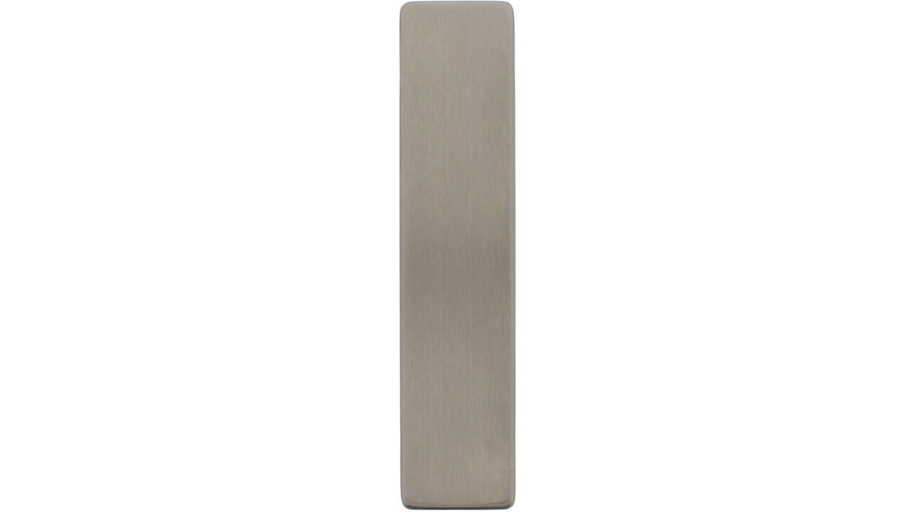 RVS rechthoekig klikschild 177x40x8mm GK/BL met stalen basisschild nokdeel M4