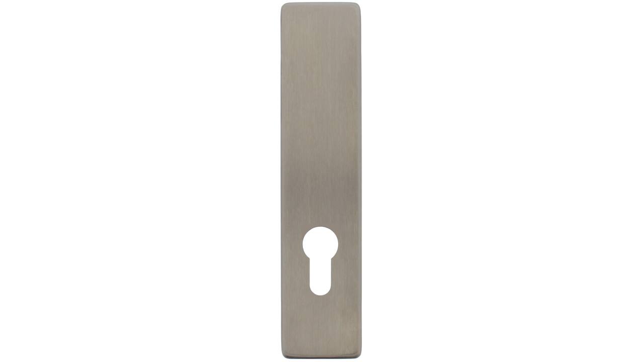 RVS rechthoekig klikschild 177x40x8mm GK/PC72 met stalen basisschild gatdeel 4mm