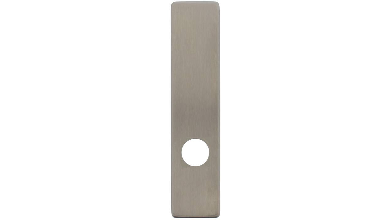 RVS rechthoekig klikschild 177x40x8mm GK/RC74 met stalen basisschild nokdeel M4