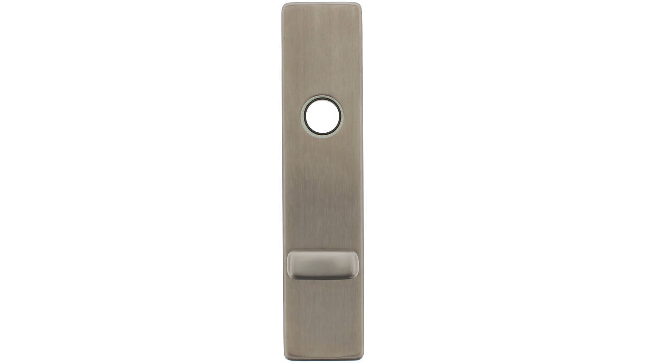 RVS rechthoekig klikschild 177x40x8mm O63/8 met stalen basisschild gatdeel 4mm easyfix
