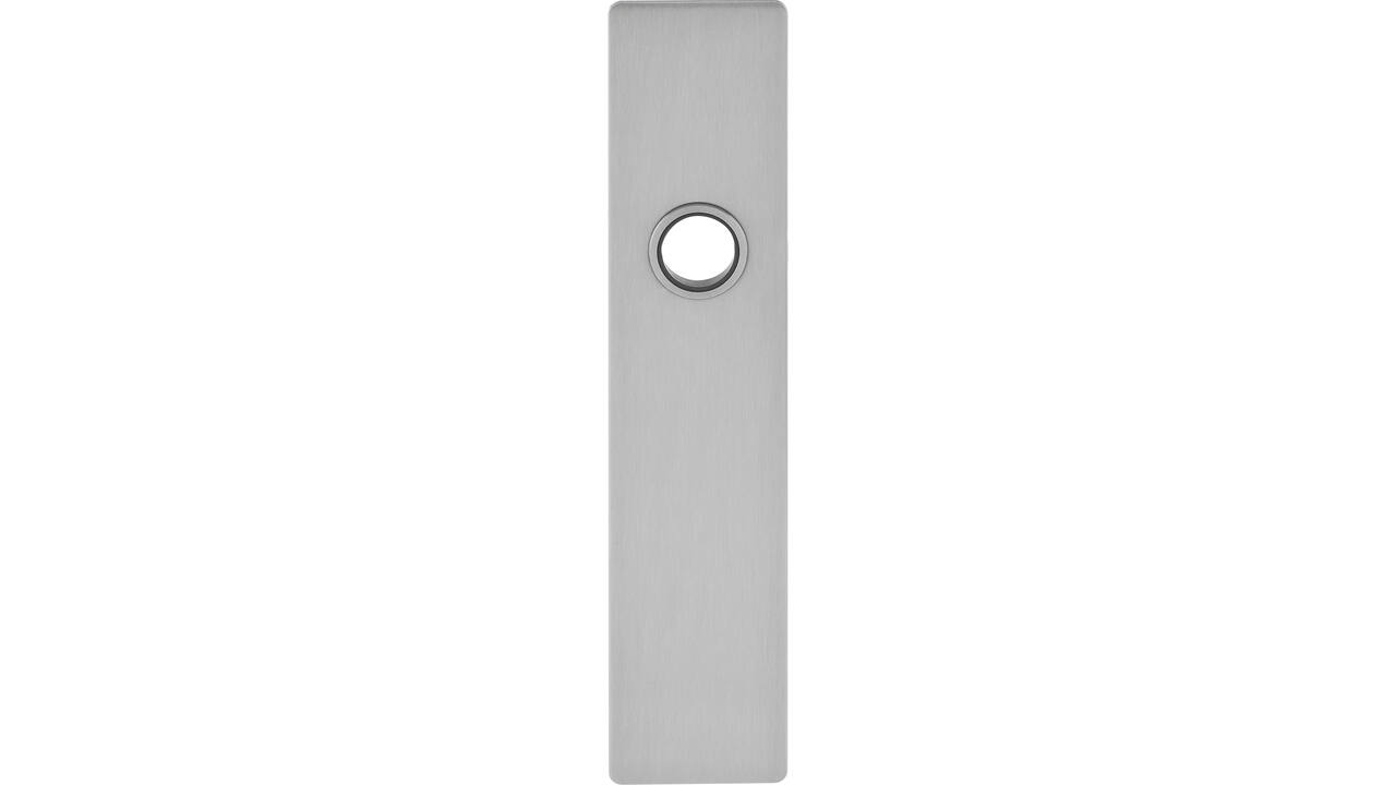 RVS flush rechthoek kortschild BL met 2 draadbussen M4 easyfix 180x40x2mm