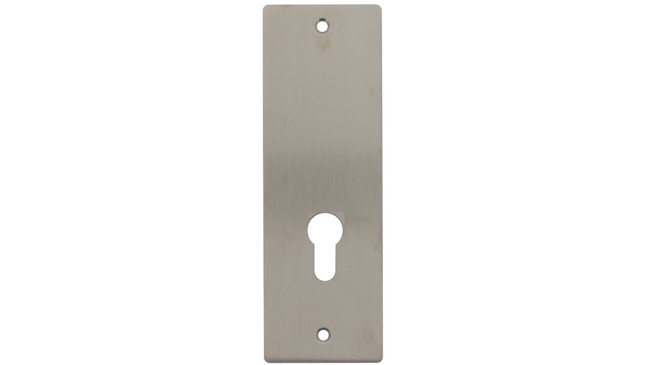 RVS flush rechthoek kortschild breed GK/PC72 met 2 bevestigingsgaten 4mm 180x60x2mm