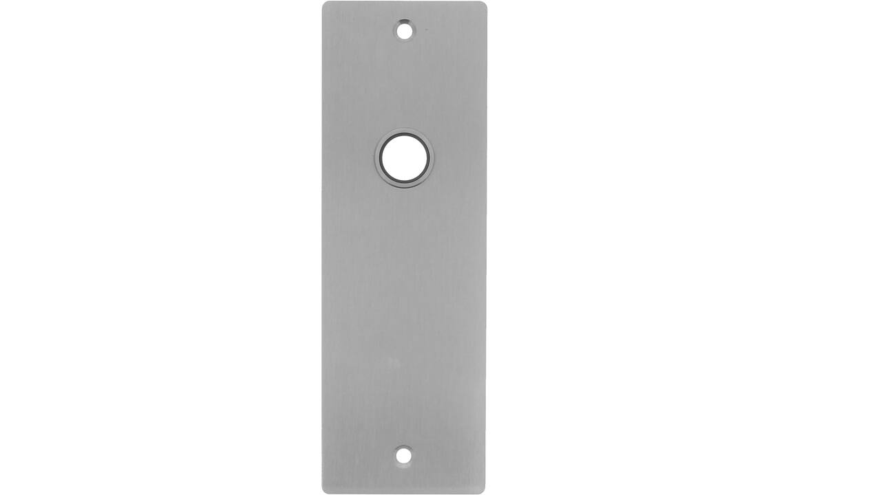 RVS flush rechthoek kortschild breed BL met 2 bevestigingsgaten 4mm easyfix 180x60x2mm