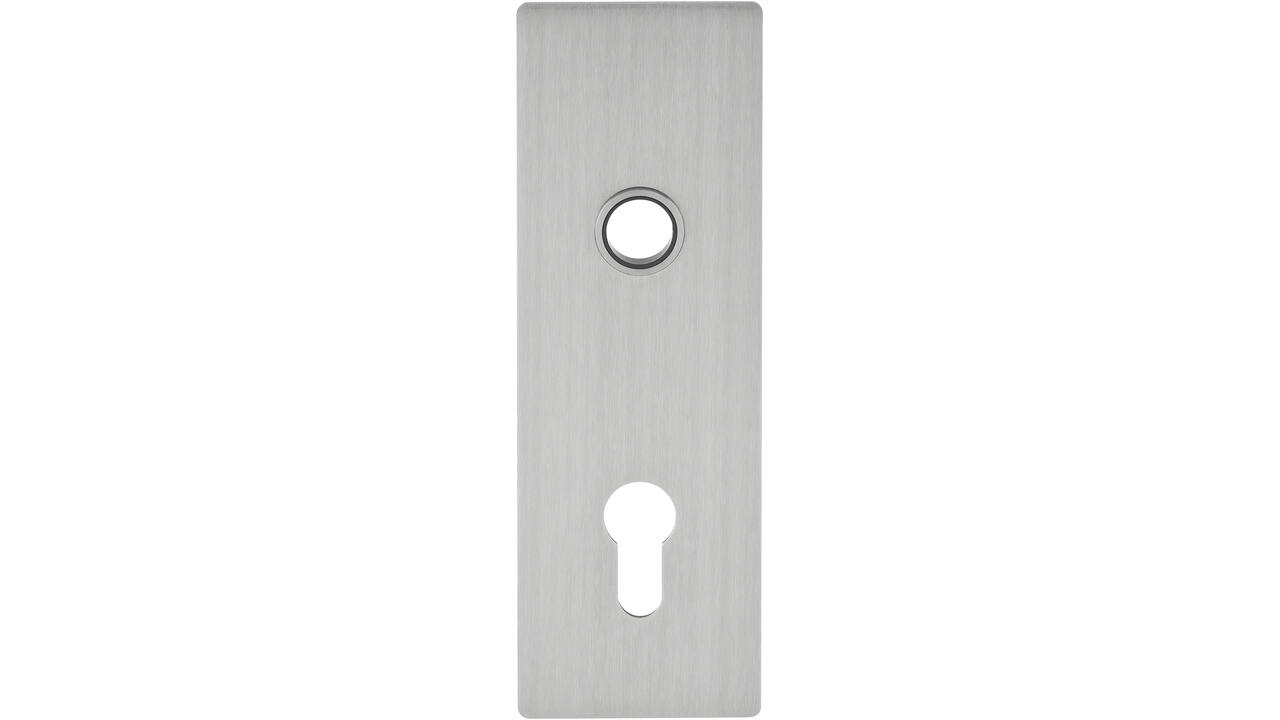 RVS flush rechthoek kortschild breed PC78 met 2 draadbussen M4 easyfix 180x60x2mm