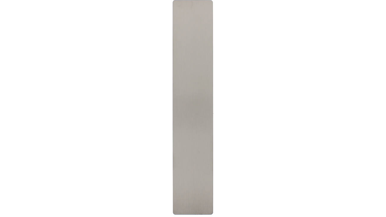 RVS flush rechthoek langschild GK/BL met 3 draadbussen M4 240x45x2mm
