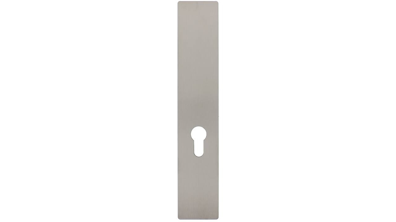 RVS flush rechthoek langschild GK/PC72 met 3 draadbussen M4 240x45x2mm