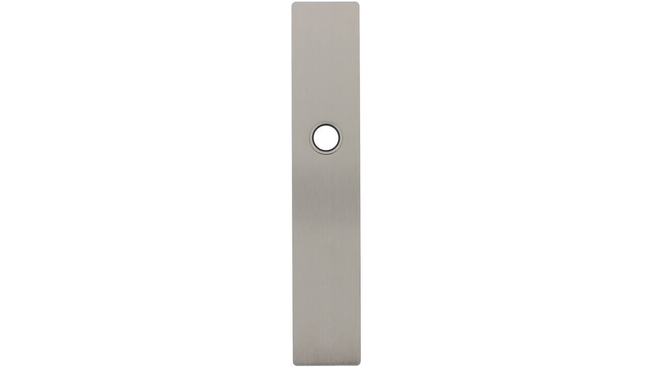 RVS flush rechthoek langschild BL met 3 draadbussen M4 easyfix 240x45x2mm EN1906-kl.4
