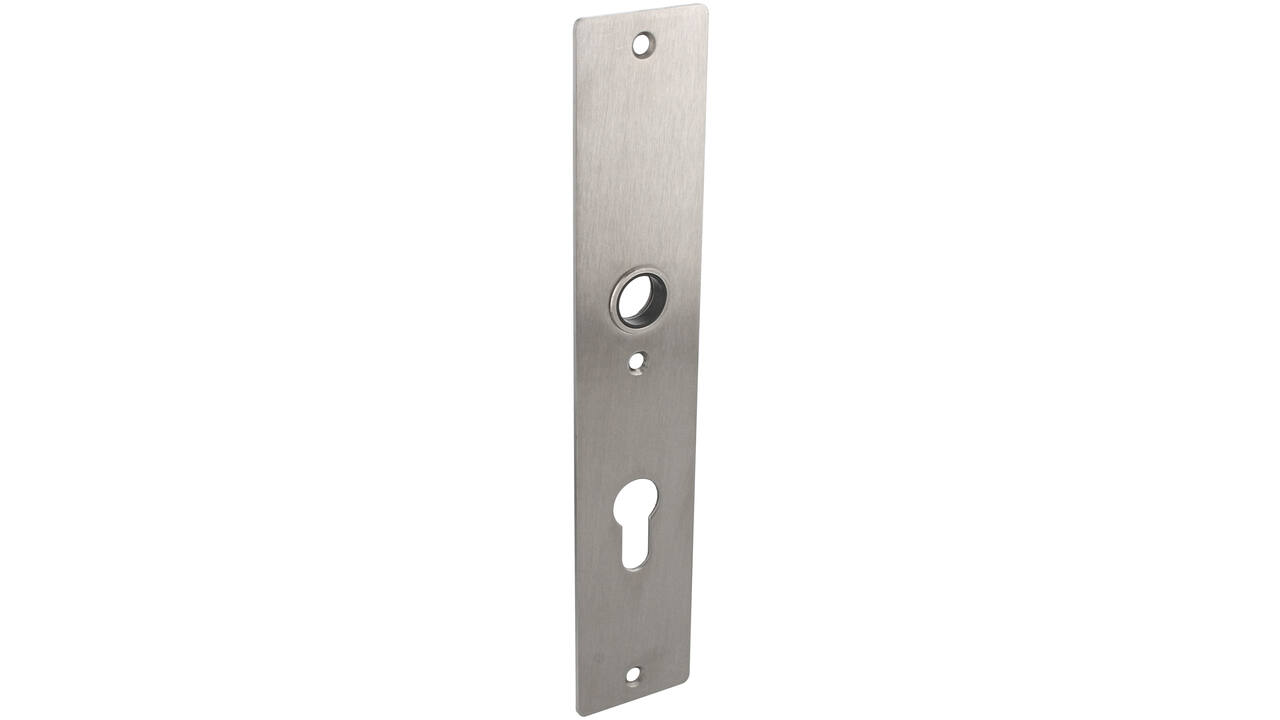 RVS flush rechthoek langschild PC55 met 3 bevestigingsgaten 4mm easyfix 240x45x2mm EN1906-kl.4