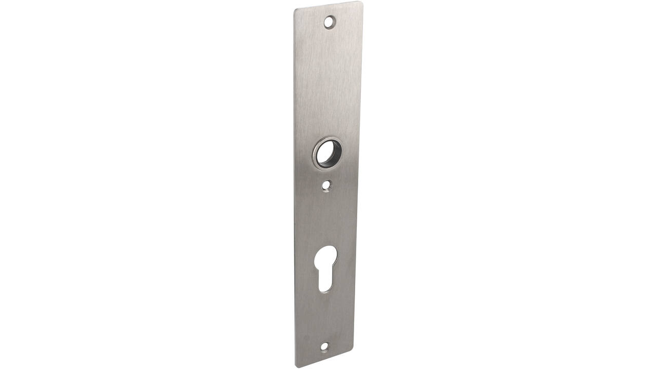RVS flush rechthoek langschild PC72 met 3 bevestigingsgaten 4mm easyfix 240x45x2mm EN1906-kl.4