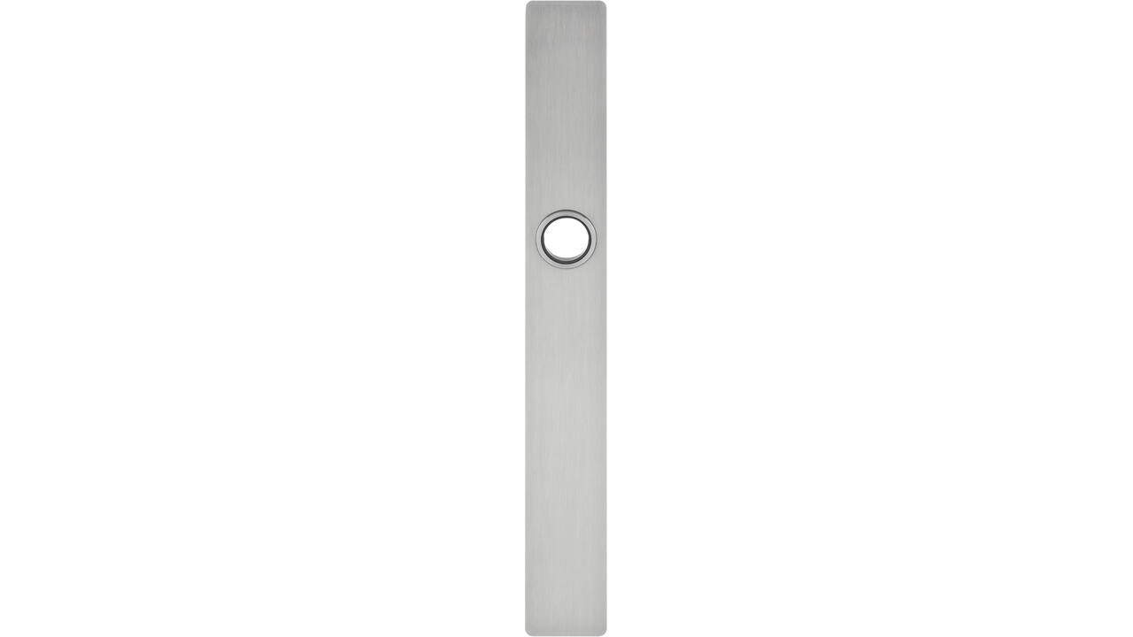 RVS flush rechthoek smalschild BL met 3 draadbussen M4 easyfix 240x30x2mm