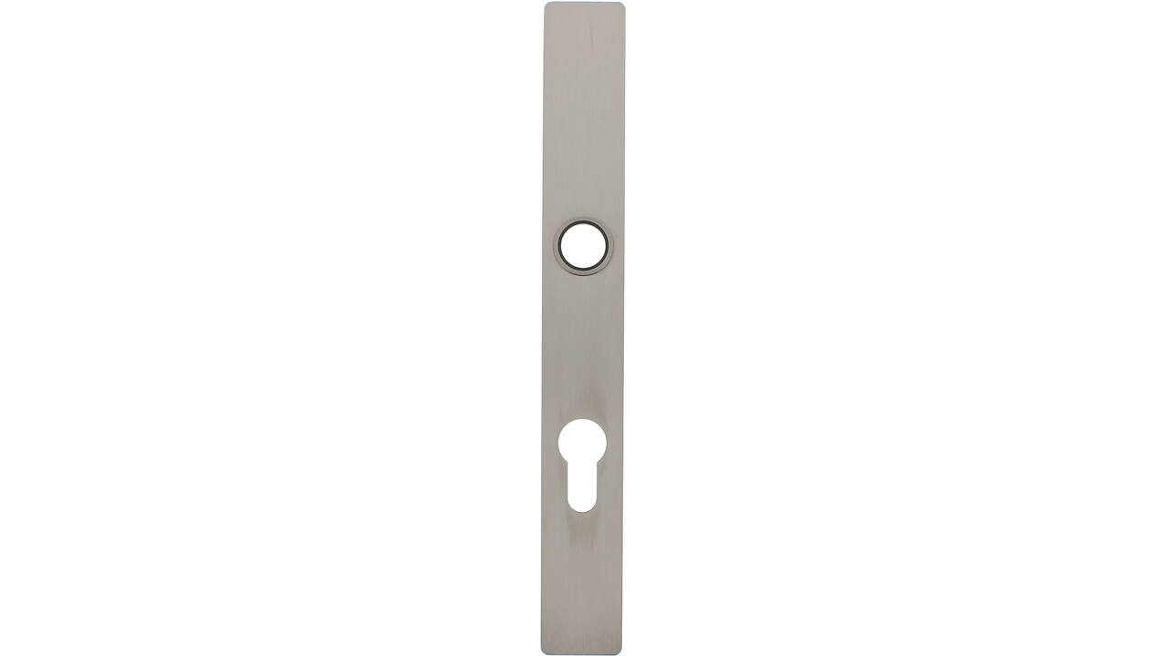 RVS flush rechthoek smalschild PC78 met 3 draadbussen M4 easyfix 240x30x2mm