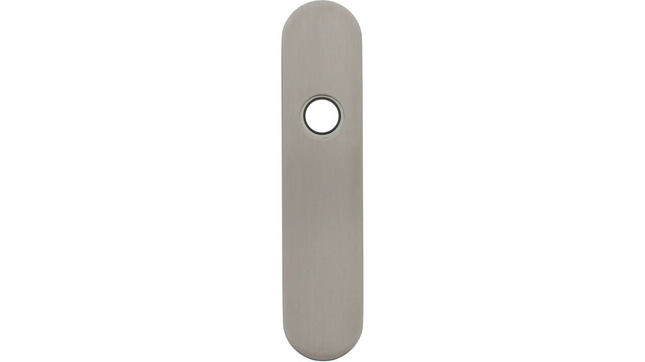 RVS afgerond klikschild 177x40x8mm BL met stalen basisschild nokdeel M4 easyfix