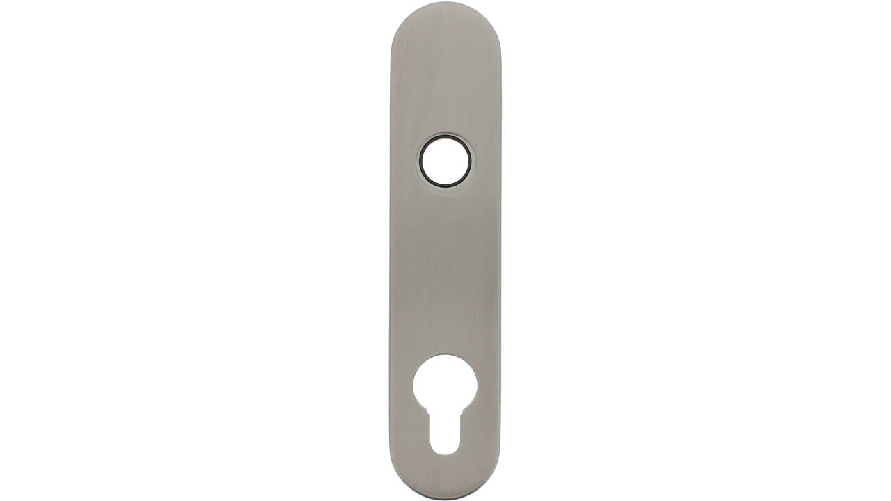 RVS afgerond klikschild 177x40x8mm PRC74 met stalen basisschild gatdeel 4mm easyfix