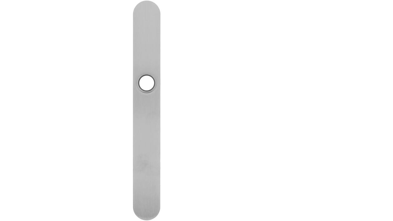 RVS flush afgerond smalschild BL met 3 draadbussen M4 easyfix 240x30x2mm