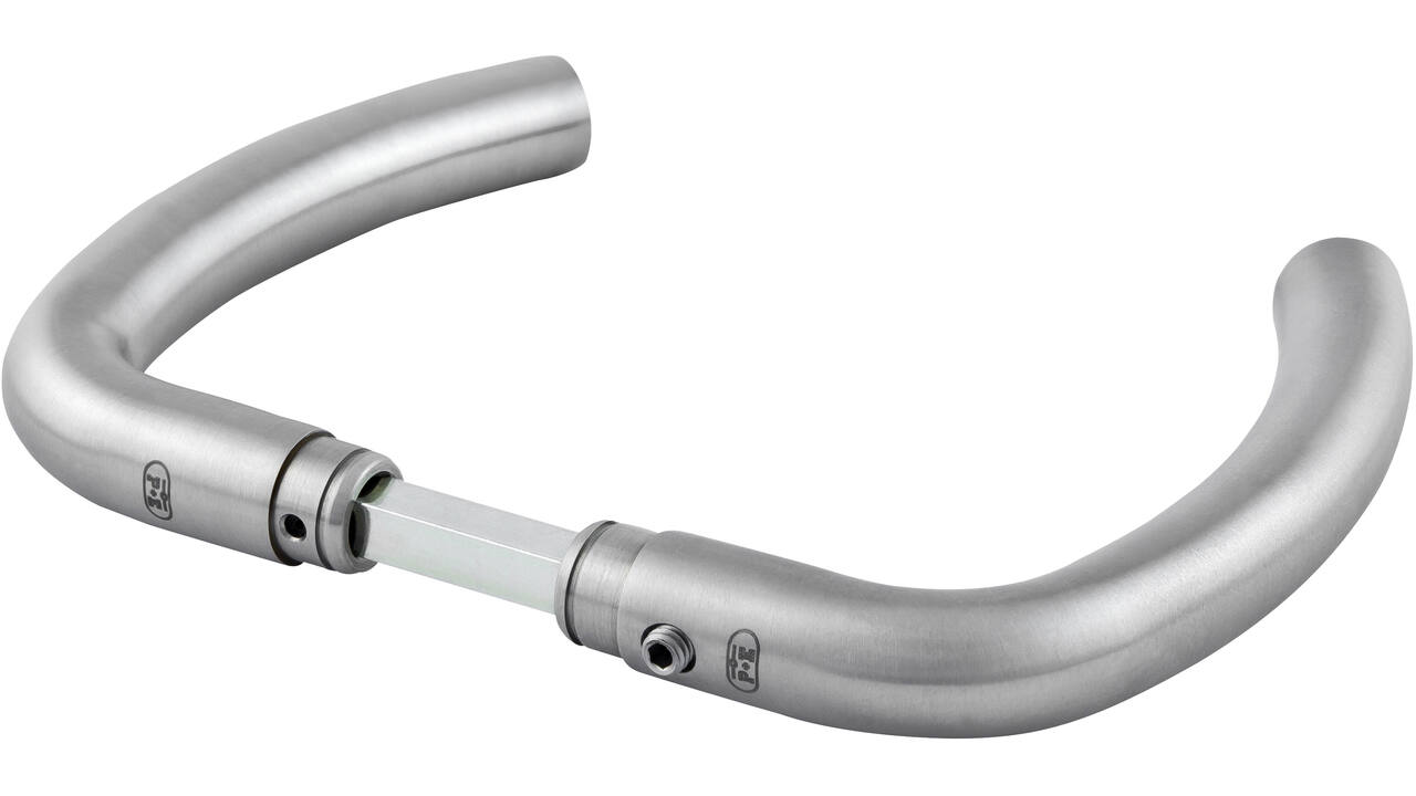 Deurkrukken RVS 145x72mm Ø20mm met krukstift 9x84mm geschikt voor deur- en beslagdikte van 44-69mm.