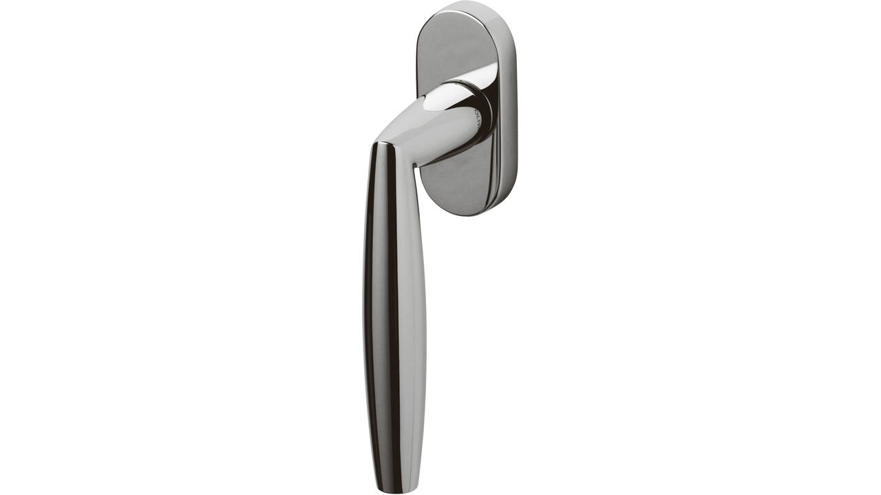 Olivari raamkruk Aurelia + ovaal rozet 71x32x5mm, stift 7x42mm Chroom