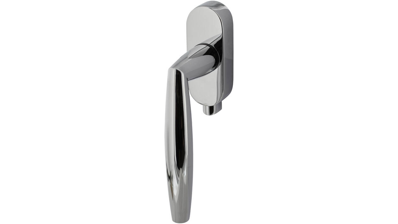 Olivari raamkruk afsluitbaar Aurelia + ovaal rozet 87x32x18mm, stift 7x42mm Chroom