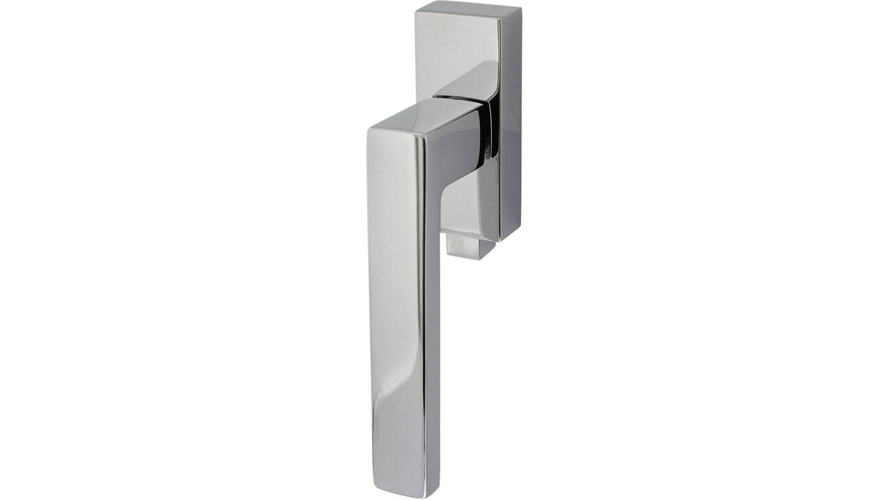 Olivari raamkruk afsluitbaar Planet Q + rechthoekig rozet 86x32x18mm, stift 7x42mm Chroom
