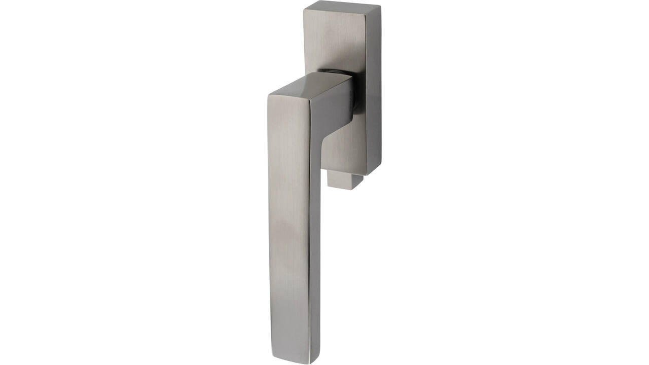 Olivari raamkruk afsluitbaar Planet Q + rechthoekig rozet 86x32x18mm, stift 7x42mm RVS mat titaan PVD
