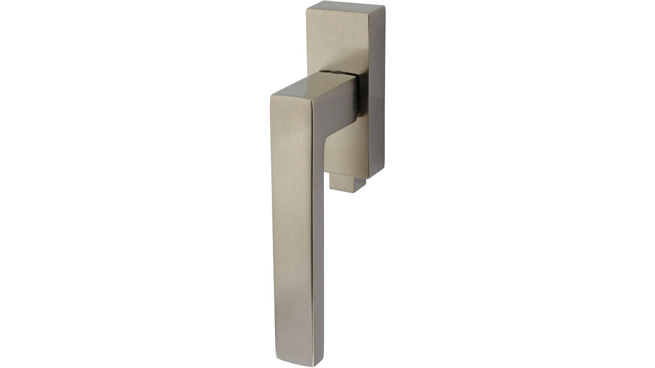 Olivari raamkruk afsluitbaar Planet Q + rechthoekig rozet 86x32x18mm, stift 7x42mm Nikkel mat titaan PVD