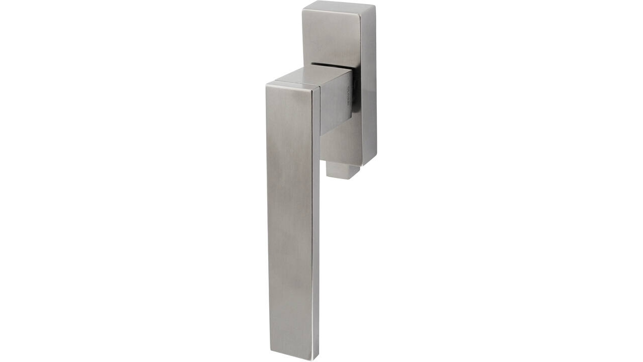 Olivari raamkruk afsluitbaar Diana/Total + rechthoekig rozet 86x32x18mm, stift 7x42mm RVS mat titaan PVD