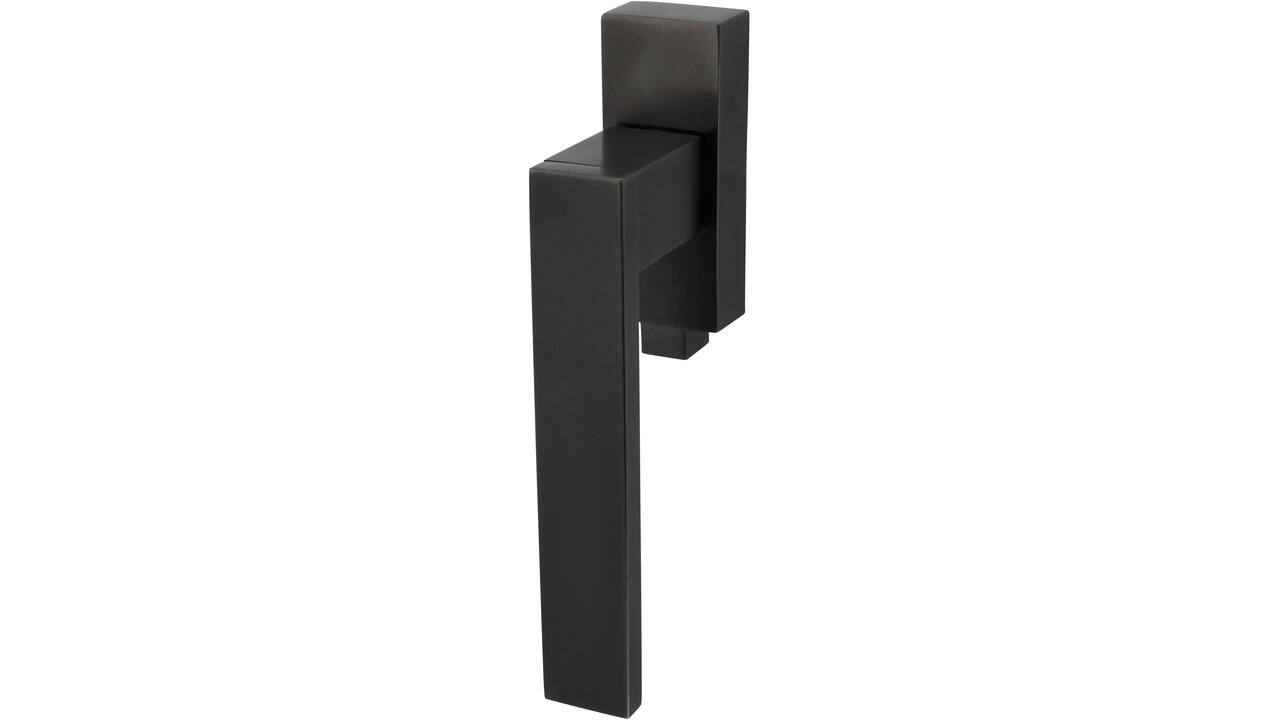 Olivari raamkruk afsluitbaar Diana/Total + rechthoekig rozet 86x32x18mm, stift 7x42mm Antraciet mat titaan PVD