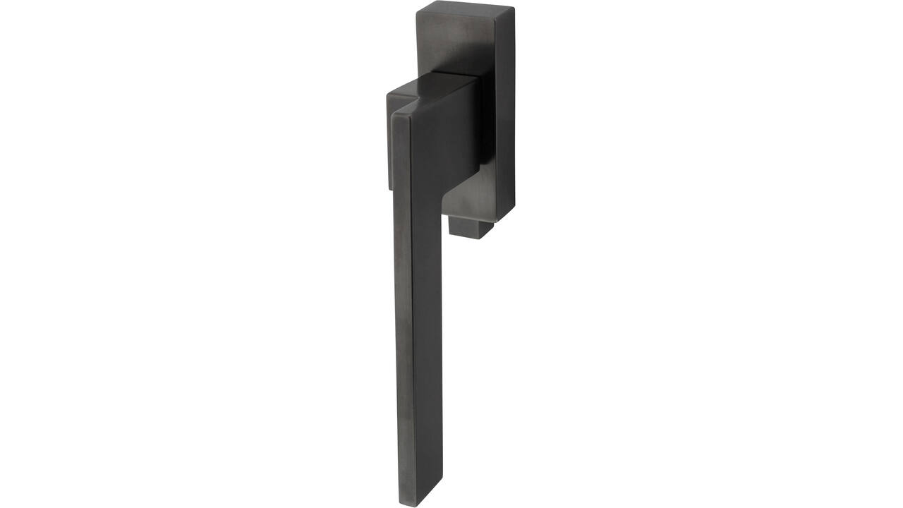 Olivari raamkruk afsluitbaar Living + rechthoekig rozet 86x32x18mm, stift 7x42mm Antraciet mat titaan PVD