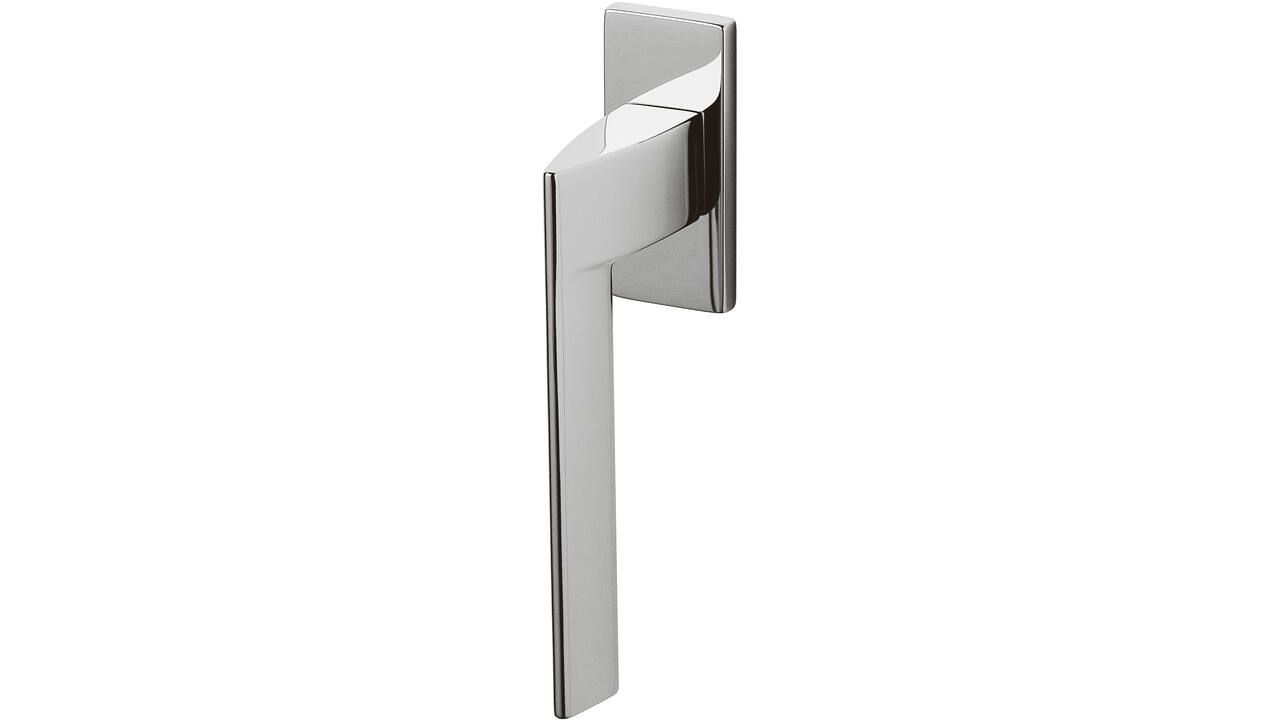 Olivari raamkruk Trend + rechthoekig rozet 71x32x5mm, stift 7x42mm Chroom