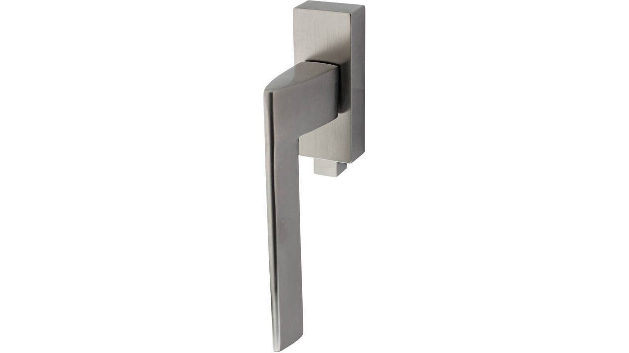 Olivari raamkruk afsluitbaar Trend + rechthoekig rozet 86x32x18mm, stift 7x42mm RVS mat titaan PVD